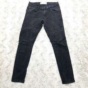 Spark Jeans Mens 32×32 Black Premium Denim Dark Wash Denim